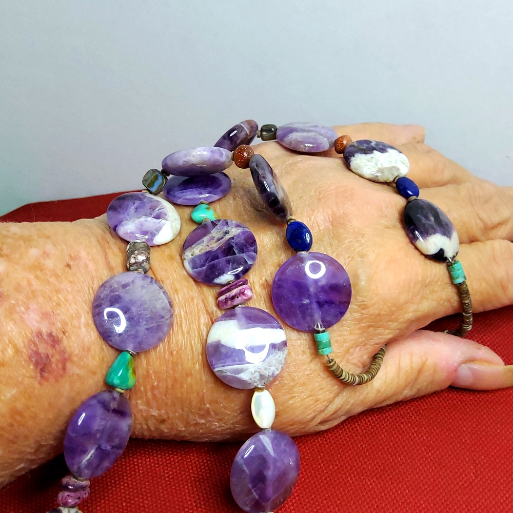 Amethyst Artesian Made Necklace - image 8